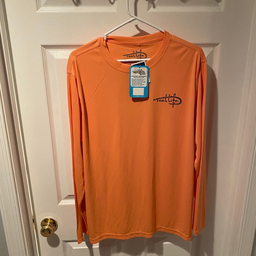 Reel Life long sleeve SPF t-shirt - salmon